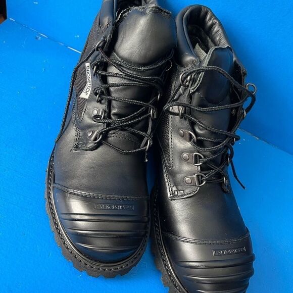 Boots Steel Toe Black ANSI Z41 PT99 MI/75 C/75 Vibram Men's US Size 9.5 - Picture 3 of 7